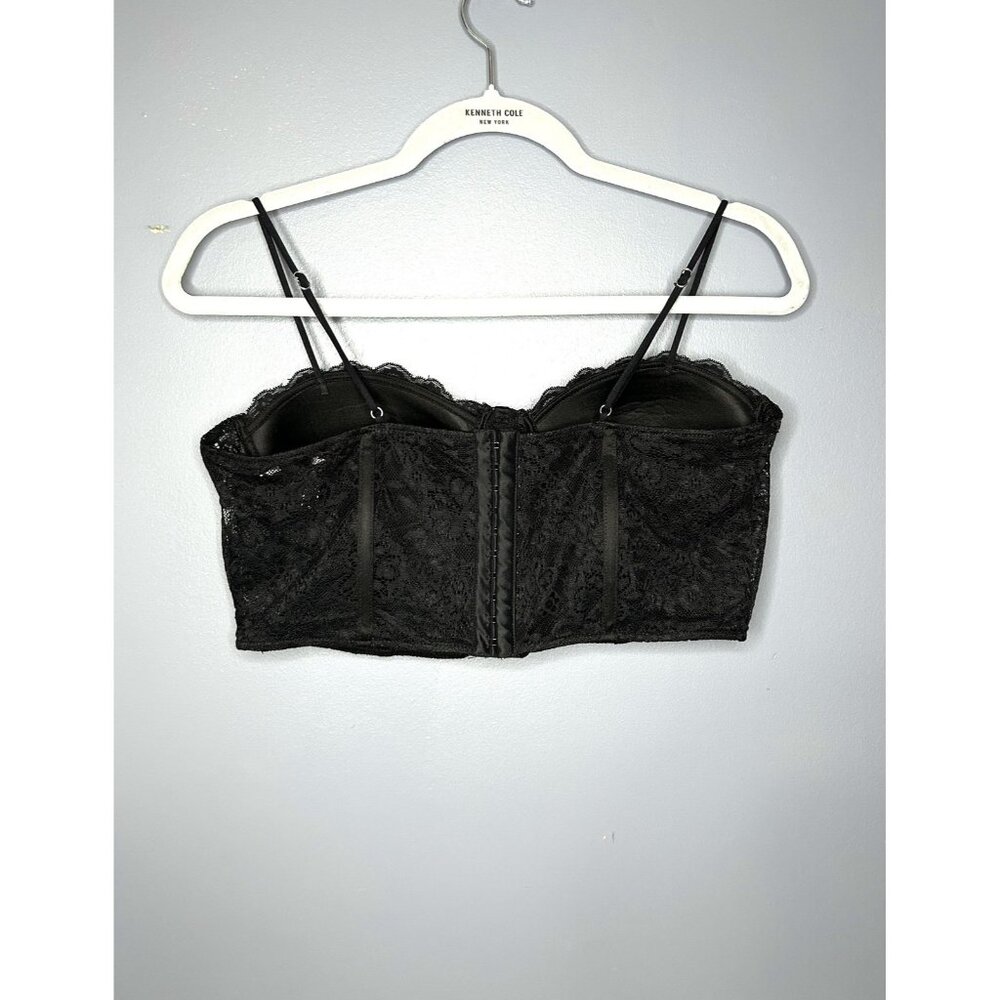 Forever 21 Bustier Corset Top XL Black Lace Underwire Bralette Whimsigoth Summer - Picture 6 of 12